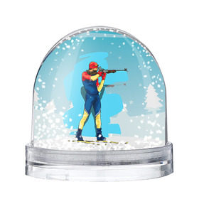 Снежный шар с принтом Биатлон в Екатеринбурге, Пластик | Изображение внутри шара печатается на глянцевой фотобумаге с двух сторон | biathlon | sport | winter | биатлон | биатлонисты | зимние виды спорта | спорт | стрельба
