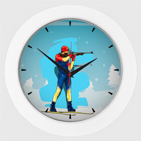 Настенные часы с принтом Биатлон в Екатеринбурге,  |  | biathlon | sport | winter | биатлон | биатлонисты | зимние виды спорта | спорт | стрельба