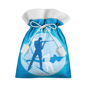 Подарочный 3D мешок с принтом Биатлон в Екатеринбурге, 100% полиэстер | Размер: 29*39 см | biathlon | sport | winter | биатлон | биатлонисты | зимние виды спорта | спорт | стрельба