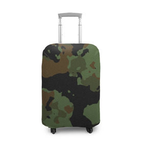 Чехол для чемодана 3D с принтом Камуфляж Вельветовый эффект в Екатеринбурге, 86% полиэфир, 14% спандекс | двустороннее нанесение принта, прорези для ручек и колес | camo | camouflage | military | камо
