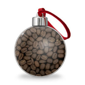 Ёлочный шар с принтом Кофе в Екатеринбурге, Пластик | Диаметр: 77 мм | зёр | зерно | кофе | макро | обои | текстуры | фон | фото