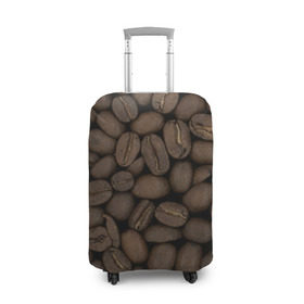 Чехол для чемодана 3D с принтом Кофе в Екатеринбурге, 86% полиэфир, 14% спандекс | двустороннее нанесение принта, прорези для ручек и колес | зёр | зерно | кофе | макро | обои | текстуры | фон | фото