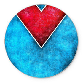 Коврик круглый с принтом Grunge в Екатеринбурге, резина и полиэстер | круглая форма, изображение наносится на всю лицевую часть | гранж | красный | полосы | текстуры