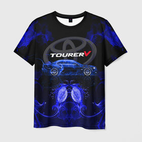 Мужская футболка 3D с принтом Toyota chaser в Екатеринбурге, 100% полиэфир | прямой крой, круглый вырез горловины, длина до линии бедер | chaser | jzx100 | tourer | tourer v | toyota | v | тоёта | тойота | турер ви | турик | чайзер | чайник