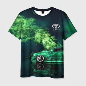 Мужская футболка 3D с принтом Toyota Altezza в Екатеринбурге, 100% полиэфир | прямой крой, круглый вырез горловины, длина до линии бедер | altezza | jdm | toyota | альтеза | ждм | тоёта | тойота