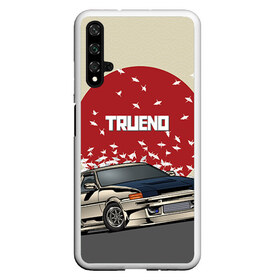 Чехол для Honor 20 с принтом Toyota Trueno ae86 в Екатеринбурге, Силикон | Область печати: задняя сторона чехла, без боковых панелей | 86 | corolla | crane | hachiroku | jdm | toyota | trueno | ае86 | журавлики | тоёта | тойота | труено | хачироку | япония