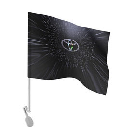 Флаг для автомобиля с принтом Toyota в Екатеринбурге, 100% полиэстер | Размер: 30*21 см | space | toyota | космос | тоёта | тойота