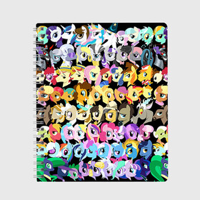 Тетрадь с принтом My Little Pony в Екатеринбурге, 100% бумага | 48 листов, плотность листов — 60 г/м2, плотность картонной обложки — 250 г/м2. Листы скреплены сбоку удобной пружинной спиралью. Уголки страниц и обложки скругленные. Цвет линий — светло-серый
 | Тематика изображения на принте: friendship is magic | mlp | my little pony | pinky pie | pony | swag | дружба | литл пони | мой маленький пони | пони | поняши | поняшки | сваг | свэг | чудо
