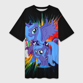 Платье-футболка 3D с принтом My Little Pony в Екатеринбурге,  |  | friendship is magic | mlp | my little pony | pinky pie | pony | swag | дружба | литл пони | мой маленький пони | пони | поняши | поняшки | сваг | свэг | чудо