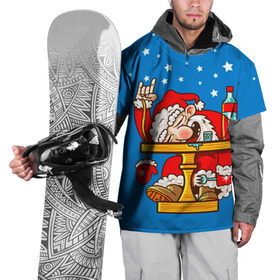 Накидка на куртку 3D с принтом Дед мороз в Екатеринбурге, 100% полиэстер |  | Тематика изображения на принте: happy new year | new year | santa | santa claus | дед мороз | новый год | с новым годом | санта клаус | снежинки