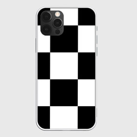 Чехол для iPhone 12 Pro Max с принтом Клетка в Екатеринбурге, Силикон |  | Тематика изображения на принте: белый | черно белый | черный | шахматная