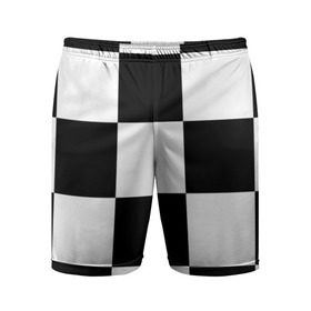 Мужские шорты 3D спортивные с принтом Клетка в Екатеринбурге,  |  | белый | черно белый | черный | шахматная