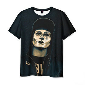 Мужская футболка 3D с принтом Hollywood Undead в Екатеринбурге, 100% полиэфир | прямой крой, круглый вырез горловины, длина до линии бедер | хип хоп