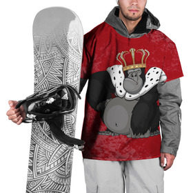 Накидка на куртку 3D с принтом Обезьяна король в Екатеринбурге, 100% полиэстер |  | Тематика изображения на принте: 2016 | год | король | корона | мартышка | новый | обезьяна | с новым год