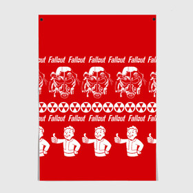 Постер с принтом Fallout свитер в Екатеринбурге, 100% бумага
 | бумага, плотность 150 мг. Матовая, но за счет высокого коэффициента гладкости имеет небольшой блеск и дает на свету блики, но в отличии от глянцевой бумаги не покрыта лаком | 111 | bethesda | boy | fallout | vault | бункер | дед мороз | игры | нг | новый год | постапокалиптические | с новым годом | убежище | фалаут | фаллаут | фолаут | фоллаут