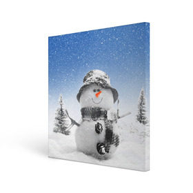 Холст квадратный с принтом Снеговик в Екатеринбурге, 100% ПВХ |  | Тематика изображения на принте: 2016 | winter | год | зима | мартышка | новогодний | новый | обезьяна | обезьянка | подарок | с новым годом | снег | снеговик