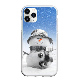 Чехол для iPhone 11 Pro матовый с принтом Снеговик в Екатеринбурге, Силикон |  | Тематика изображения на принте: 