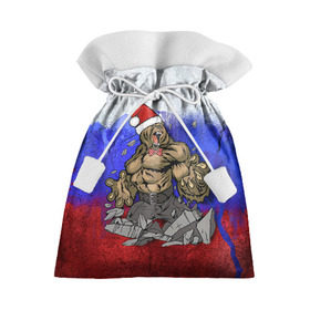 Подарочный 3D мешок с принтом Медведь в Екатеринбурге, 100% полиэстер | Размер: 29*39 см | 2016 | год | медведь | мишка | новогодний | новый | патриот | россия | русский | с новым годом | сила | флаг