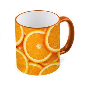 Кружка 3D с принтом Апельсинчик в Екатеринбурге, керамика | ёмкость 330 мл | Тематика изображения на принте: orange | апельсин | фрукты