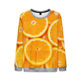 Мужской свитшот 3D с принтом Апельсинчик в Екатеринбурге, 100% полиэстер с мягким внутренним слоем | круглый вырез горловины, мягкая резинка на манжетах и поясе, свободная посадка по фигуре | orange | апельсин | фрукты