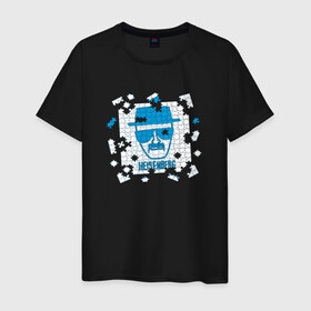 Мужская футболка хлопок с принтом Heisenberg Puzzle в Екатеринбурге, 100% хлопок | прямой крой, круглый вырез горловины, длина до линии бедер, слегка спущенное плечо. | Тематика изображения на принте: breaking bad | во все тяжкие | сериал