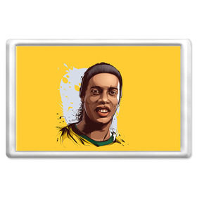 Магнит 45*70 с принтом Ronaldinho в Екатеринбурге, Пластик | Размер: 78*52 мм; Размер печати: 70*45 | Тематика изображения на принте: football | ronaldinho | роналдиньо | футбол | футболист