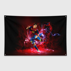 Флаг-баннер с принтом Messi в Екатеринбурге, 100% полиэстер | размер 67 х 109 см, плотность ткани — 95 г/м2; по краям флага есть четыре люверса для крепления | месси