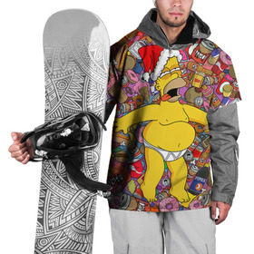 Накидка на куртку 3D с принтом Обжора Гомер в Екатеринбурге, 100% полиэстер |  | Тематика изображения на принте: гомер