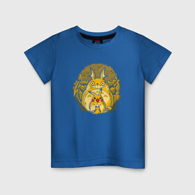 Детская футболка хлопок с принтом Totoro Family в Екатеринбурге, 100% хлопок | круглый вырез горловины, полуприлегающий силуэт, длина до линии бедер | Тематика изображения на принте: 