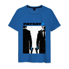 Мужская футболка хлопок с принтом Payday 2 в Екатеринбурге, 100% хлопок | прямой крой, круглый вырез горловины, длина до линии бедер, слегка спущенное плечо. | Тематика изображения на принте: 