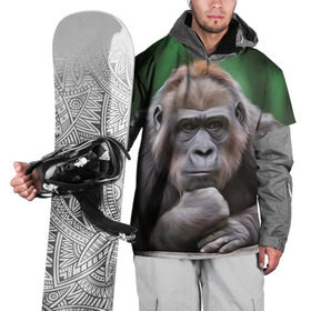 Накидка на куртку 3D с принтом Обезьяна в Екатеринбурге, 100% полиэстер |  | Тематика изображения на принте: 2016 | мартышка | обезьяна | с новым годом | символ нг