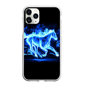 Чехол для iPhone 11 Pro Max матовый с принтом Ледяной конь в Екатеринбурге, Силикон |  | Тематика изображения на принте: арт | лёд | лошадь | огонь | пламя