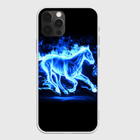 Чехол для iPhone 12 Pro Max с принтом Ледяной конь в Екатеринбурге, Силикон |  | Тематика изображения на принте: арт | лёд | лошадь | огонь | пламя