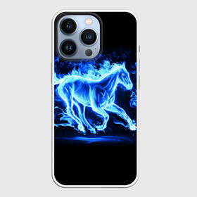 Чехол для iPhone 13 Pro с принтом Ледяной конь в Екатеринбурге,  |  | Тематика изображения на принте: арт | лёд | лошадь | огонь | пламя