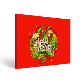 Холст прямоугольный с принтом New Year в Екатеринбурге, 100% ПВХ |  | 2016 | new year | год | новогодний | новый | подарок | с новым годом