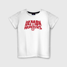 Детская футболка хлопок с принтом The Demon Hunters в Екатеринбурге, 100% хлопок | круглый вырез горловины, полуприлегающий силуэт, длина до линии бедер | 