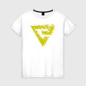 Женская футболка хлопок с принтом Witcher Quen sign в Екатеринбурге, 100% хлопок | прямой крой, круглый вырез горловины, длина до линии бедер, слегка спущенное плечо | 