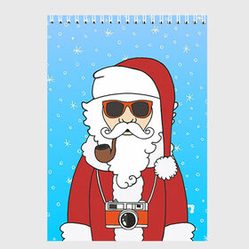 Скетчбук с принтом Дед мороз в Екатеринбурге, 100% бумага
 | 48 листов, плотность листов — 100 г/м2, плотность картонной обложки — 250 г/м2. Листы скреплены сверху удобной пружинной спиралью | Тематика изображения на принте: 2016 | christmas | hipster | new year | дед мороз | животные | нг | новый год | рождество | с новым годом | санта | хипстер