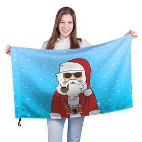 Флаг 3D с принтом Дед мороз в Екатеринбурге, 100% полиэстер | плотность ткани — 95 г/м2, размер — 67 х 109 см. Принт наносится с одной стороны | 2016 | christmas | hipster | new year | дед мороз | животные | нг | новый год | рождество | с новым годом | санта | хипстер