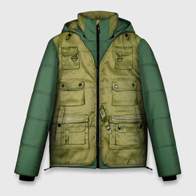 Мужская зимняя куртка 3D с принтом Жилетка рыбака в Екатеринбурге, верх — 100% полиэстер; подкладка — 100% полиэстер; утеплитель — 100% полиэстер | длина ниже бедра, свободный силуэт Оверсайз. Есть воротник-стойка, отстегивающийся капюшон и ветрозащитная планка. 

Боковые карманы с листочкой на кнопках и внутренний карман на молнии. | Тематика изображения на принте: fishing | жилет | камуфляж | рыба | рыбак | рыбалка | туризм