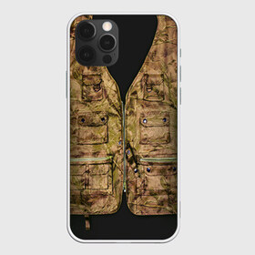Чехол для iPhone 12 Pro Max с принтом Жилетка охотника в Екатеринбурге, Силикон |  | Тематика изображения на принте: hunting | жилет | камуфляж | охота | охотник | туризм