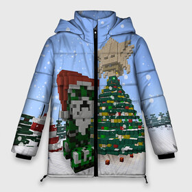 Женская зимняя куртка 3D с принтом Minecraft в Екатеринбурге, верх — 100% полиэстер; подкладка — 100% полиэстер; утеплитель — 100% полиэстер | длина ниже бедра, силуэт Оверсайз. Есть воротник-стойка, отстегивающийся капюшон и ветрозащитная планка. 

Боковые карманы с листочкой на кнопках и внутренний карман на молнии | крипер