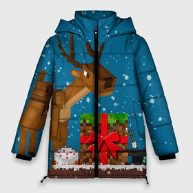 Женская зимняя куртка 3D с принтом Minecraft в Екатеринбурге, верх — 100% полиэстер; подкладка — 100% полиэстер; утеплитель — 100% полиэстер | длина ниже бедра, силуэт Оверсайз. Есть воротник-стойка, отстегивающийся капюшон и ветрозащитная планка. 

Боковые карманы с листочкой на кнопках и внутренний карман на молнии | крипер