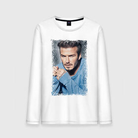 Мужской лонгслив хлопок с принтом David Beckham (retro style) в Екатеринбурге, 100% хлопок |  | david beckham | retro style | англия | дэвид бекхэм | лига чемпионов | мадрид | мю | реал | футбол