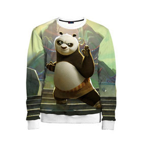 Детский свитшот 3D с принтом Кунг фу панда в Екатеринбурге, 100% полиэстер | свободная посадка, прямой крой, мягкая тканевая резинка на рукавах и понизу свитшота | Тематика изображения на принте: kung fu | kung fu panda | panda | кунг фу | кунг фу панда | кунгфу | панда. кунг фу | по