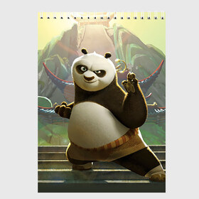 Скетчбук с принтом Кунг фу панда в Екатеринбурге, 100% бумага
 | 48 листов, плотность листов — 100 г/м2, плотность картонной обложки — 250 г/м2. Листы скреплены сверху удобной пружинной спиралью | kung fu | kung fu panda | panda | кунг фу | кунг фу панда | кунгфу | панда. кунг фу | по