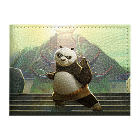 Обложка для студенческого билета с принтом Кунг фу панда в Екатеринбурге, натуральная кожа | Размер: 11*8 см; Печать на всей внешней стороне | Тематика изображения на принте: kung fu | kung fu panda | panda | кунг фу | кунг фу панда | кунгфу | панда. кунг фу | по