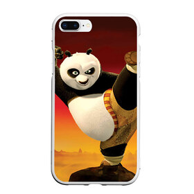 Чехол для iPhone 7Plus/8 Plus матовый с принтом Кунг фу панда в Екатеринбурге, Силикон | Область печати: задняя сторона чехла, без боковых панелей | kung fu | kung fu panda | panda | кунг фу | кунг фу панда | кунгфу | панда. кунг фу | по