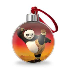 Ёлочный шар с принтом Кунг фу панда в Екатеринбурге, Пластик | Диаметр: 77 мм | kung fu | kung fu panda | panda | кунг фу | кунг фу панда | кунгфу | панда. кунг фу | по