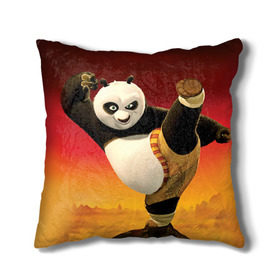 Подушка 3D с принтом Кунг фу панда в Екатеринбурге, наволочка – 100% полиэстер, наполнитель – холлофайбер (легкий наполнитель, не вызывает аллергию). | состоит из подушки и наволочки. Наволочка на молнии, легко снимается для стирки | Тематика изображения на принте: kung fu | kung fu panda | panda | кунг фу | кунг фу панда | кунгфу | панда. кунг фу | по